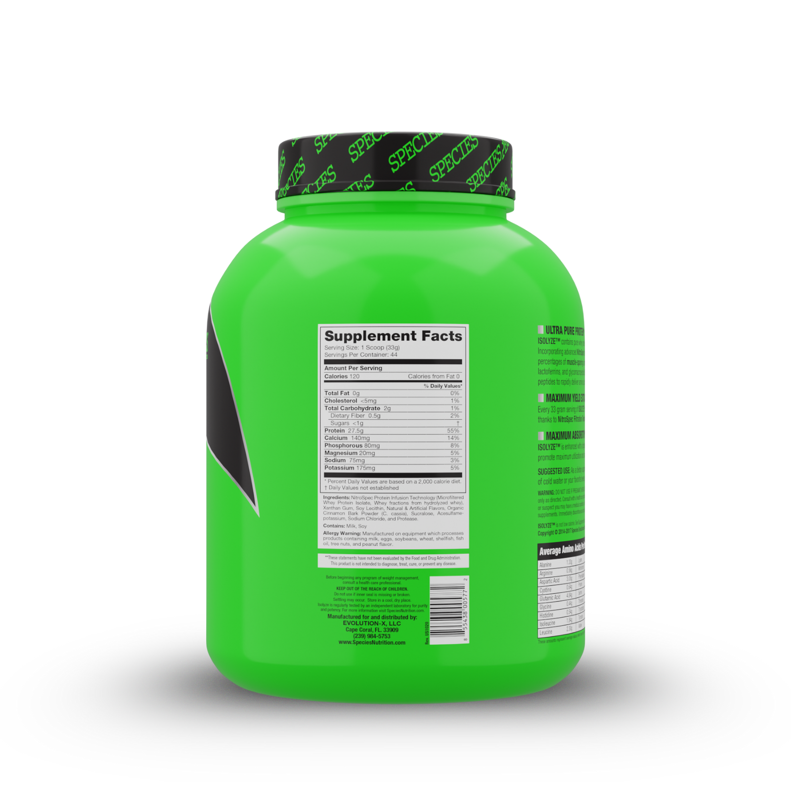 Isolyze 44 Serve Cookies & Cream - Back