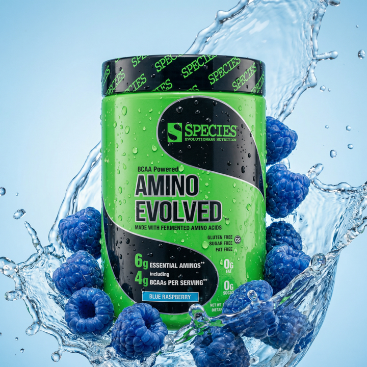 Amino Evolved Blue Raspberry - Hero Dark