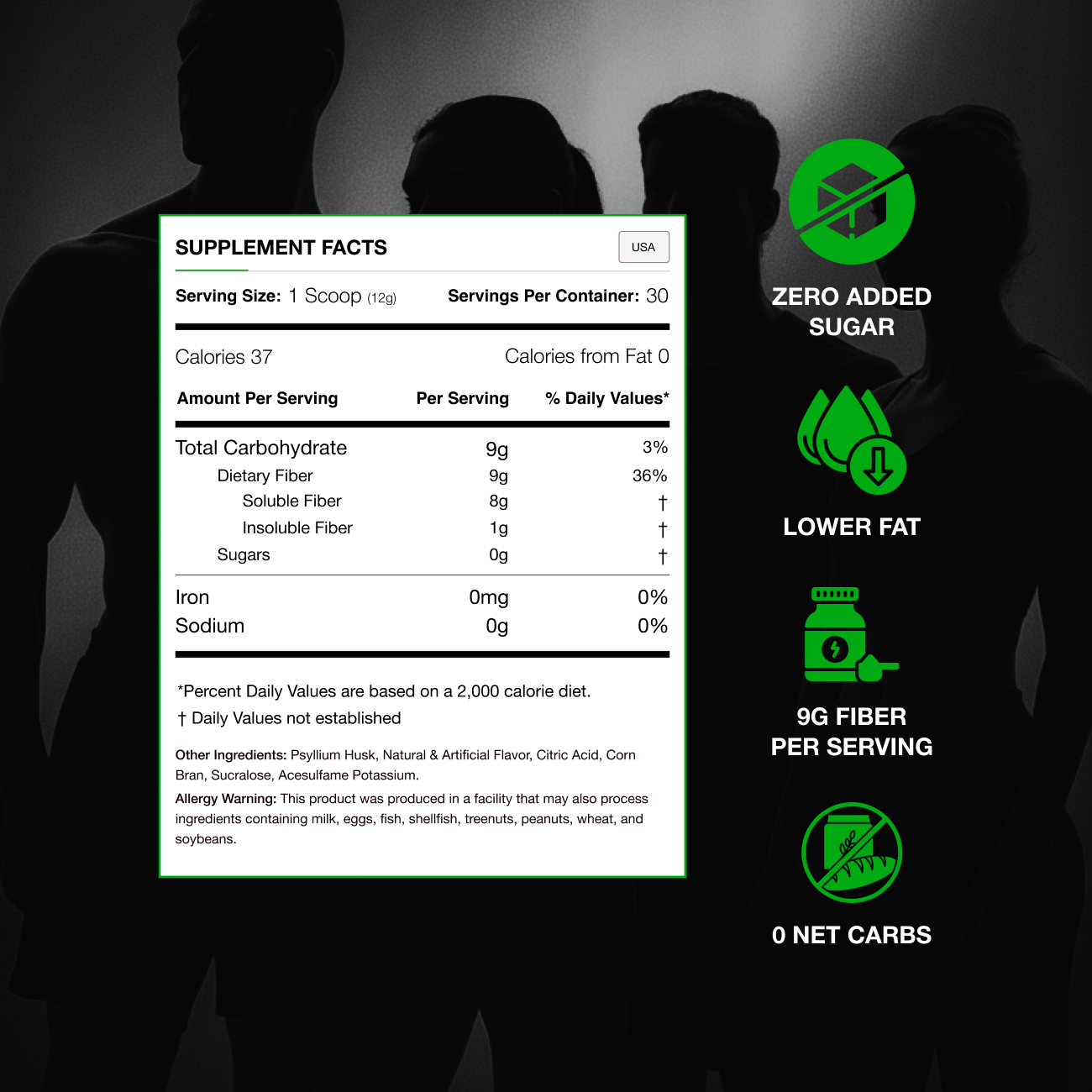 Fiberlyze Mango - Supplement Facts